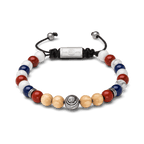 Chicago Cubs Round Macrame Bracelet 8mm