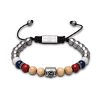 Chicago Cubs Square Macrame Bracelet 8mm