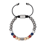 Chicago Cubs Square Macrame Bracelet 8mm