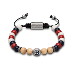 Boston Red Sox Round Macrame Bracelet 8mm
