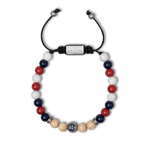 Boston Red Sox Round Macrame Bracelet 8mm