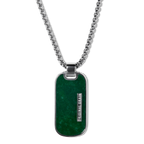 Jade Silver Dog Tag