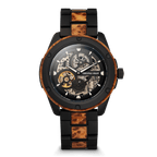 Burlwood Black Rugged Auto 44mm
