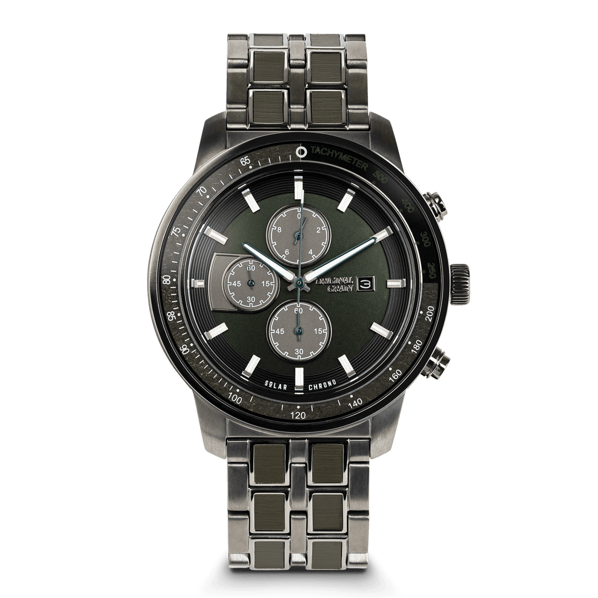 Military Green Barrel Solar Chrono 45mm