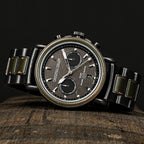 Military Stonewashed Steel Chrono 44mm
