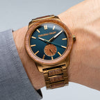 Sapele Teal Dial Bronze Barrel 46mm