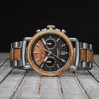 Burlwood Silver Chrono 44mm